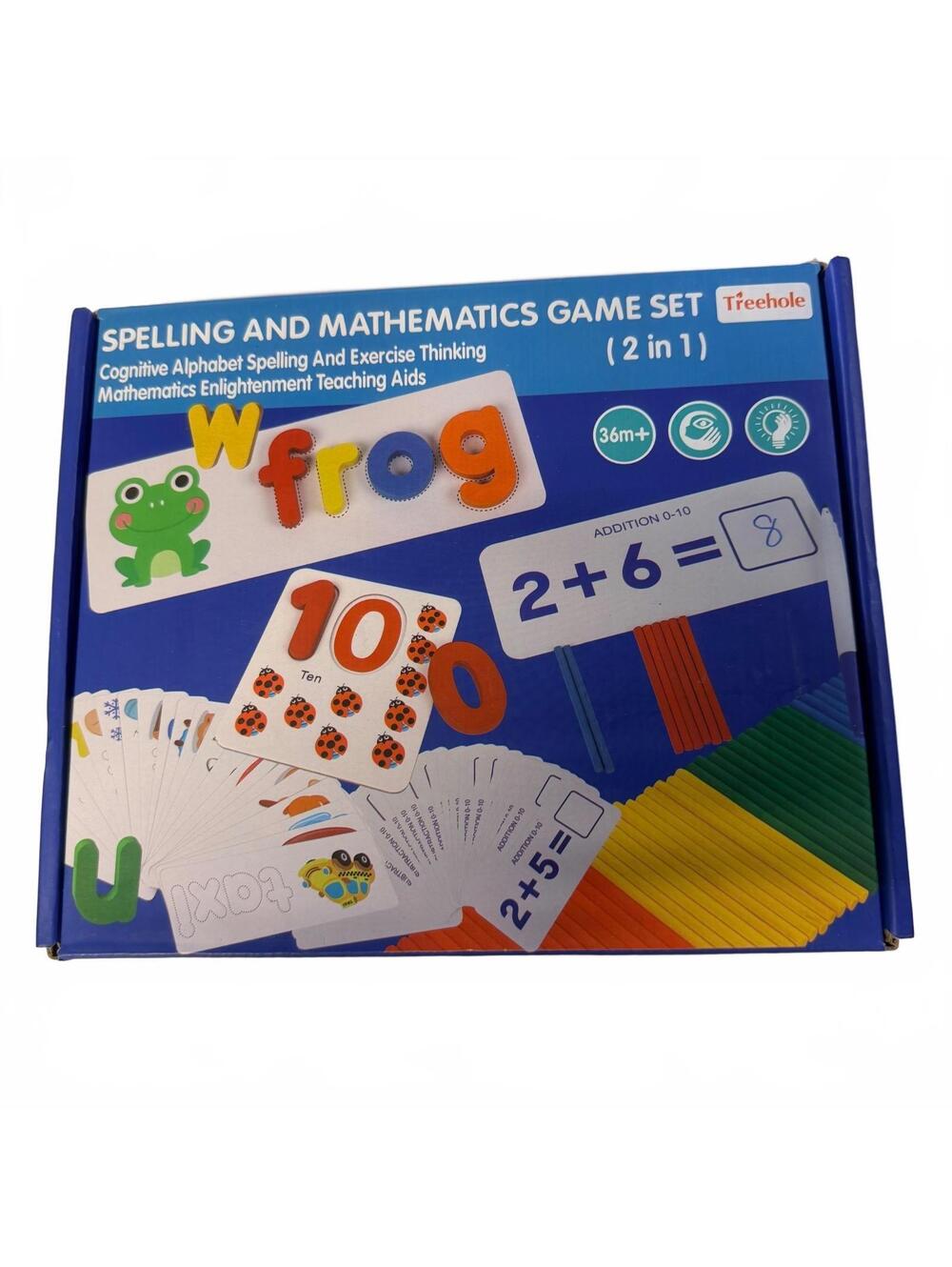 Spelling and Mathematics Game Set (2 in 1) Educational Toy for Kids by Treehole